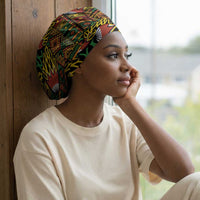 African Tribal Geometric Mixed Kanga Pattern Easy Headwrap