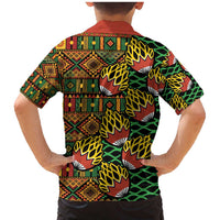 African Tribal Geometric Mixed Kanga Pattern Family Matching Mermaid Dress and Hawaiian Shirt LT9 - Wonder Print Shop