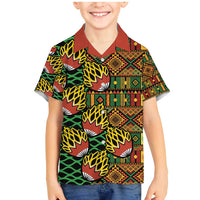 African Tribal Geometric Mixed Kanga Pattern Family Matching Mermaid Dress and Hawaiian Shirt LT9 - Wonder Print Shop