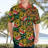 African Tribal Geometric Mixed Kanga Pattern Hawaiian Shirt - Wonder Print Shop
