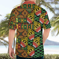 African Tribal Geometric Mixed Kanga Pattern Hawaiian Shirt - Wonder Print Shop