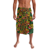 African Tribal Geometric Mixed Kanga Pattern Lavalava - Wonder Print Shop