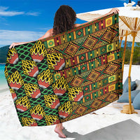 African Tribal Geometric Mixed Kanga Pattern Sarong - Wonder Print Shop