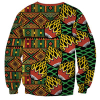 African Tribal Geometric Mixed Kanga Pattern Sweatshirt - Wonder Print Shop