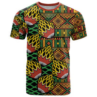 African Tribal Geometric Mixed Kanga Pattern T Shirt - Wonder Print Shop