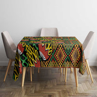 African Tribal Geometric Mixed Kanga Pattern Tablecloth - Wonder Print Shop