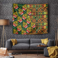 African Tribal Geometric Mixed Kanga Pattern Tapestry - Wonder Print Shop