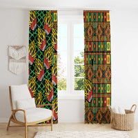 African Tribal Geometric Mixed Kanga Pattern Window Curtain - Wonder Print Shop