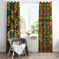 African Tribal Geometric Mixed Kanga Pattern Window Curtain - Wonder Print Shop