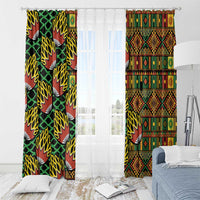 African Tribal Geometric Mixed Kanga Pattern Window Curtain - Wonder Print Shop