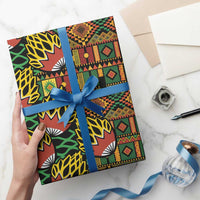 African Tribal Geometric Mixed Kanga Pattern Wrapping Paper - Wonder Print Shop
