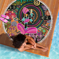 African Women Ethnic Motifs Beach Blanket LT9 - Wonder Print Shop