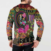 African Women Ethnic Motifs Button Sweatshirt LT9 - Wonder Print Shop