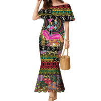 African Women Ethnic Motifs Family Matching Mermaid Dress and Hawaiian Shirt LT9 - Wonder Print Shop