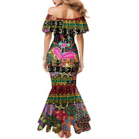 African Women Ethnic Motifs Family Matching Mermaid Dress and Hawaiian Shirt LT9 - Wonder Print Shop