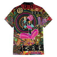 African Women Ethnic Motifs Family Matching Tank Maxi Dress and Hawaiian Shirt - Wonder Print Shop