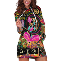 African Women Ethnic Motifs Hoodie Dress - Wonder Print Shop