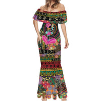 African Women Ethnic Motifs Mermaid Dress - Wonder Print Shop
