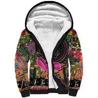 African Women Ethnic Motifs Sherpa Hoodie - Wonder Print Shop