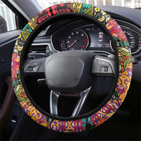 African Women Ethnic Motifs Steering Wheel Cover - Wonder Print Shop