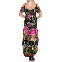 African Women Ethnic Motifs Summer Maxi Dress - Wonder Print Shop