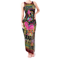 African Women Ethnic Motifs Tank Maxi Dress - Wonder Print Shop