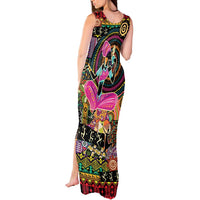 African Women Ethnic Motifs Tank Maxi Dress - Wonder Print Shop