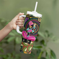 African Women Ethnic Motifs Tumbler With Handle - Wonder Print Shop