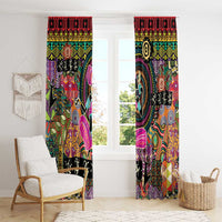 African Women Ethnic Motifs Window Curtain - Wonder Print Shop