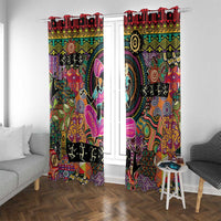 African Women Ethnic Motifs Window Curtain - Wonder Print Shop