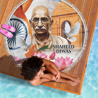 India Gandhi Martyr's Day Beach Blanket Shaheed Diwas Ashoka Chakra LT9 - Wonder Print Shop
