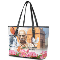 India Gandhi Martyr's Day Leather Tote Bag Shaheed Diwas Ashoka Chakra