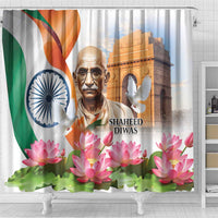 India Gandhi Martyr's Day Shower Curtain Shaheed Diwas Ashoka Chakra - Wonder Print Shop