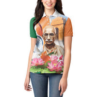 India Gandhi Martyr's Day Women Polo Shirt Shaheed Diwas Ashoka Chakra - Wonder Print Shop