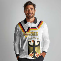 Custom Germany WC26 Future Champions Long Sleeve Polo Shirt Die Nationalelf Road to 5 Stars - Wonder Print Shop