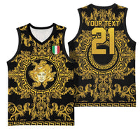 World Football 2026 Italy Custom Basketball Jersey Black Gold Baroque Medusa Edition - Wonder Print Shop