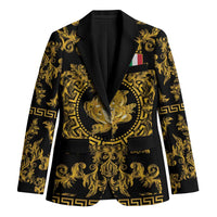World Football 2026 Italy Custom Blazer Black Gold Baroque Medusa Edition - Wonder Print Shop