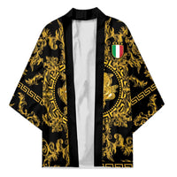 World Football 2026 Italy Custom Kimono Black Gold Baroque Medusa Edition - Wonder Print Shop