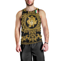 World Football 2026 Italy Custom Men Tank Top Black Gold Baroque Medusa Edition - Wonder Print Shop