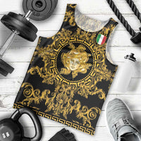 World Football 2026 Italy Custom Men Tank Top Black Gold Baroque Medusa Edition - Wonder Print Shop