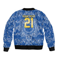 World Football 2026 Italy Custom Sleeve Zip Bomber Jacket Blue Baroque Trinacria Edition - Wonder Print Shop