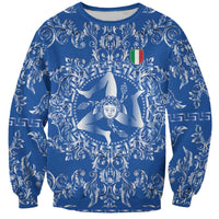 World Football 2026 Italy Custom Sweatshirt Blue Baroque Trinacria Edition - Wonder Print Shop