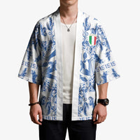 World Football 2026 Italy Custom Kimono Blue White Baroque Trinacria Edition - Wonder Print Shop