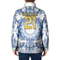 World Football 2026 Italy Custom Padded Jacket Blue White Baroque Trinacria Edition - Wonder Print Shop