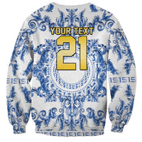 World Football 2026 Italy Custom Sweatshirt Blue White Baroque Trinacria Edition - Wonder Print Shop