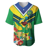 Brazil Canarinho Football Custom Baseball Jersey Bora Brasil! Go Brazil!