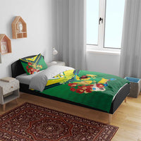 Brazil Canarinho Football Custom Bedding Set Bora Brasil! Go Brazil!