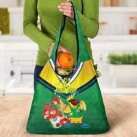 Brazil Canarinho Football Custom Grocery Bag Bora Brasil! Go Brazil!