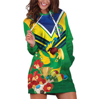 Brazil Canarinho Football Custom Hoodie Dress Bora Brasil! Go Brazil!