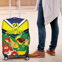 Brazil Canarinho Football Custom Luggage Cover Bora Brasil! Go Brazil!